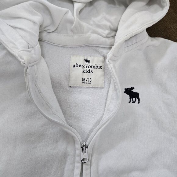 Albercombie Hoodie Sweatshirt Boys Top Size 15/16 Unisex 2 tone - Picture 6 of 9